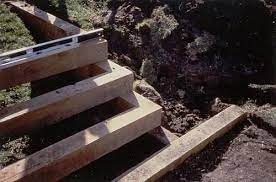 How To Create 6x6 Landscape Timber Garden Stairs With Materials Diagrams Landscape Timbers Landscape Stairs Garden Stairs