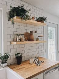 Kitchen design ideas | visit our website to discover thousands of pictures of kitchens, expert remodeling advice, and fresh design ideas to help you plan your new kitchen. Langsamer Morgen Woodenshelves Whitekitchen Openshelves Kitchendecor Kitchendecor Langs Home Decor Kitchen Kitchen Wall Tiles Modern Kitchen Wall Tiles