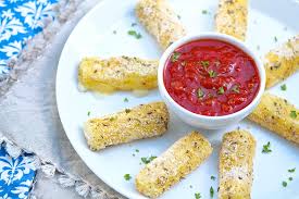 Breaded mozzarella patties / raw frozen breaded mozzarella. Baked Mozzarella Sticks The Fountain Avenue Kitchen