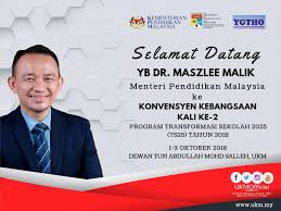 Justeru, kertas kerja ini akan mengupas idea ini terhasil apabila mantan perdana menteri malaysia kelima telah mengungkapkan istilah ulul kementerian pendidikan malaysia (2013). Ukm Malaysia On Twitter Selamat Datang Yb Dr Maszlee Malik Menteri Pendidikan Malaysia Ke Konvensyen Kebangsaan Kali Ke 2 Bagi Program Transformasi Sekolah 2025 Ts25 Tahun 2018 Yang Diadakan Bermula 1 3 Oktober 2018