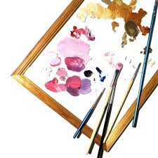 My Oil Paint Palette An Old Glass Picture Frame