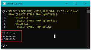 Database Size In Oracle 21C - Sql Server Guides