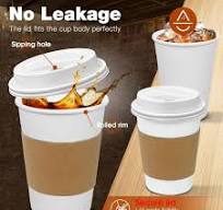 Amazon.com: Ginkgo 100 Pack 12 oz Leak-Proof Coffee Cups ...
