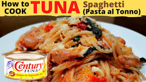 Fold cooled pasta, celery, peas, and tuna into mayonnaise mixture until thoroughly coated. Tuna Spaghetti Pasta Al Tonno Using Century Tuna Flakes In Oil Youtube