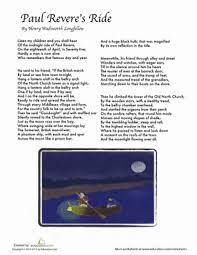 The true story of paul revere graphic novel. Paul Revere S Ride Worksheet Education Com