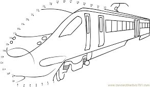 Printable bullet train coloring pages. Bullet Train Dot To Dot Printable Worksheet Connect The Dots