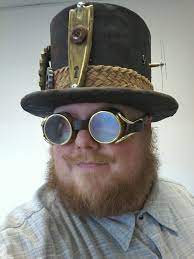 My First Try At Making Steampunk Goggles And A Top Hat Steampunk Goggles Top Hat Round Sunglasses