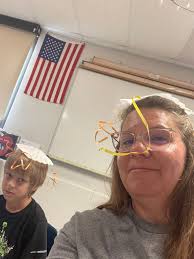 Today, in Mrs. Koenke's class, they made parachutes so Charlotte's babies  (from Charlotte's Web) could fly away!