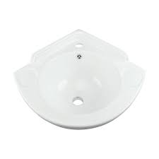 corner wall mounted bathroom sink white