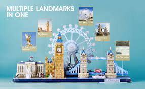 Cubicfun chile oficial los mejores puzzle 3d del mundo licencia: Amazon Com Cubicfun 3d Puzzle For Adults London Cityline Architecture Building Model Kits Collection Toys Souvenir And Room Decor Gifts For Teens And Kids Tower Bridge Big Ben Buckingham Palace 107 Pieces Toys