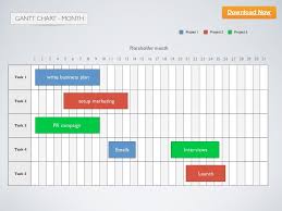 Keynote Template Gantt Chart Month