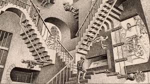 House of stairs was first printed in the year 1951 and it is black and white. Mc Escher An Enigma Behind An Illusion Bbc Culture