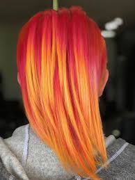 Pulpriot Red Pink Yellow Orange Tropical Starburst Sherbert Sunset Braid Hair Haircolor Hairstyle Co Hair Inspo Color Hair Color Crazy Crazy Hair