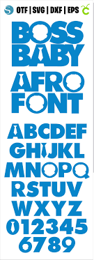 African American Boss Boy Font Instant Download Baby Letters Boss Baby Baby Birthday Party Boy