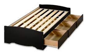 Prepac™ twin xl mate's platform storage bed in black colour has three 18 deep drawers and is ideal for keeping linens, books, games, blankets and clothes. Prepac Twin Xl Size Platform Storage Bed With 3 Drawers Walmart Canada