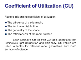 Coefficient Of Utilization Cu