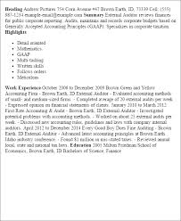 External Auditor Resume Template Best Design Tips Myperfectresume