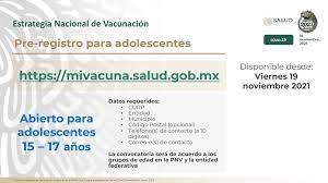 La secretaría de salud abrió ya este viernes el registro a adolescentes de 15 a 17 años sin comorbilidades para recibir la vacuna contra . Q9hy5c1kibu Rm