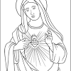 This stained glass coloring sheet is from a church window of the sacred heart of jesus. 1