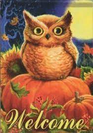 Amazon Com Fall Halloween Pumpkin Owl Harvest Moon Autumn Double Sided Garden Flag 13 X 18 Home Kitchen Fall Garden Flag Owl Garden Flag Garden Owl