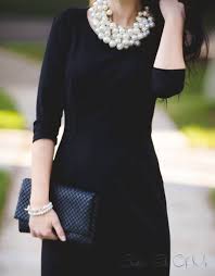 Black Dress And Pearls Creative Side Of Me Black Dress Black Dresses Classy Fashion
