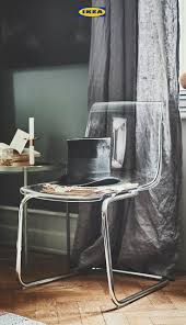 Tobias Transparent Chrome Plated Chair Ikea Ikea Catalog Ikea Home Decor