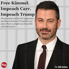 The case of Trump & Carr vs. Kimmel is simple,” writes @billschermedia.  “Trump's FCC appointees should not threaten TV stations over jokes. The  prosecution rests. “ Read at the link in our