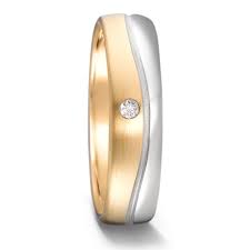 Rhomberg Schmuck Ehering Gold Bicolor Diamant