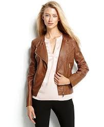 Ck Jacket Quilted Faux Leather Zip Front Moto From Macys Blazer Jackets For Women Leather Jackets Women Jackets For Women