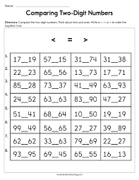 Two digit addition without regrouping: Comparing Numbers 2 Digit Numbers Math For 1st Grade Kids Academy Cute766