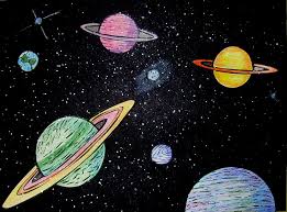 Chalk On Black Paper Outer Space Art Space Art Projects Space Drawings