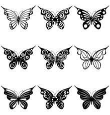 Set Of Butterflies Vector Butterfly Tattoo Designs Butterfly Art Henna Butterfly