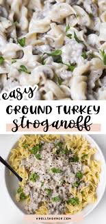 Slow Cooker Ground Turkey Stroganoff Video Kroll S Korner Recipe In 2020 Turkey Stroganoff Ground Turkey Stroganoff Ground Turkey Crockpot Recipes