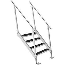 The 6 step dock ladder also ships with the flip out brackets that allow you to rotate the ladder out of the water when not in use. Aluminum Dock Ladder Boat Dock Ladder 4 Steps Pontoon Dock Ladder Dock Stairs Ebay