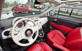500 Red White Interior Fiat 500 Fiat 500c Fiat