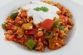 Paprika Reispfanne Mit Joghurtsauce Chefkoch Rezept Rezepte Gesunde Rezepte Joghurtsauce