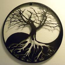 Yin Yang Tree Of Life Metal Wall Art Yin Yang Tattoos Yin Yang Metal Wall Art