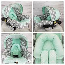 Elephants And Arrows Mint Baby Car Seat Cover Custom Order Etsy In 2020 Baby Car Seats Baby Car Seats Newborn Baby Car
