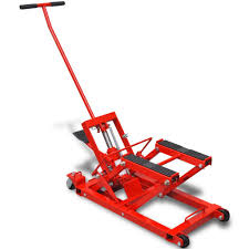 Vidaxl Cric Hydraulique De Moto Vtt 680 Kg Rouge Hydraulique Moto Tracteur