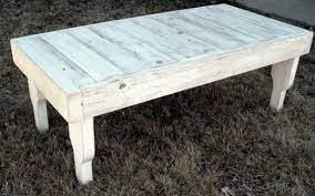 Table top is in a rectangular shape. Reclaimed Wood Coffee Table In Antique White With Removable Legs Aftcra