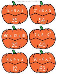 Free Pumpkin Order Of Operations Puzzles Fall Math Activities Halloween Math Order Of Operations