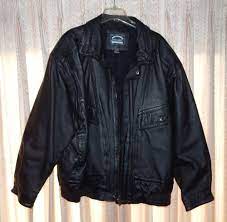 Black Leather St John S Bay Bomber Jacket Coat 2xlt Xxl Tall Coats Jackets Jackets Black Bomber Jacket