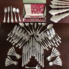 Reed & barton flatware sets (frenchtown). Vintage Silverware Set Reed Barton Dresden Rose Flatware Etsy In 2021 Rose Flatware Silverware Set Vintage Silverware