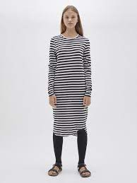 Striped Long Sleeve T Shirt Dress Bassike Australia Shirt Dress T Shirt Dress Striped Long Sleeve