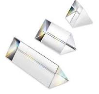 3pc Equilateral CrystalPrisms Set -1",2" & 4" Lengths Crystal Triangular  Prism Optical Prisms Glass Physics Teaching Refracted Light Spectrum  Rainbow ...