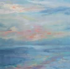 Medium Original Abstract Expressionism Painting Acrylic On Canvas June Morning By The Sea In 2021 Pastel Colour Palette Sea Painting Seascape Paintings