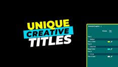 Title templates, edit templates, slide show templates, & more! 40 Titles Ideas Title Design Lower Thirds Typography