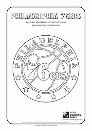 Cool Coloring Pages Nba Teams Logos Philadelphia 76ers Logo Coloring Page Philadelphia 76ers Cool Coloring Pages Nba Basketball Teams