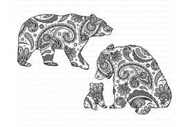 Download Bear Mandala Svg Mama And Baby Bear Mandala Svg Files By Doodle Cloud Studio