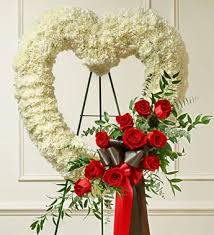 Check spelling or type a new query. White Open Heart With Red Roses Veldkamps Funeral Flowers